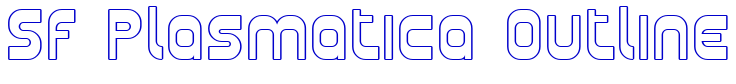 SF Plasmatica Outline font